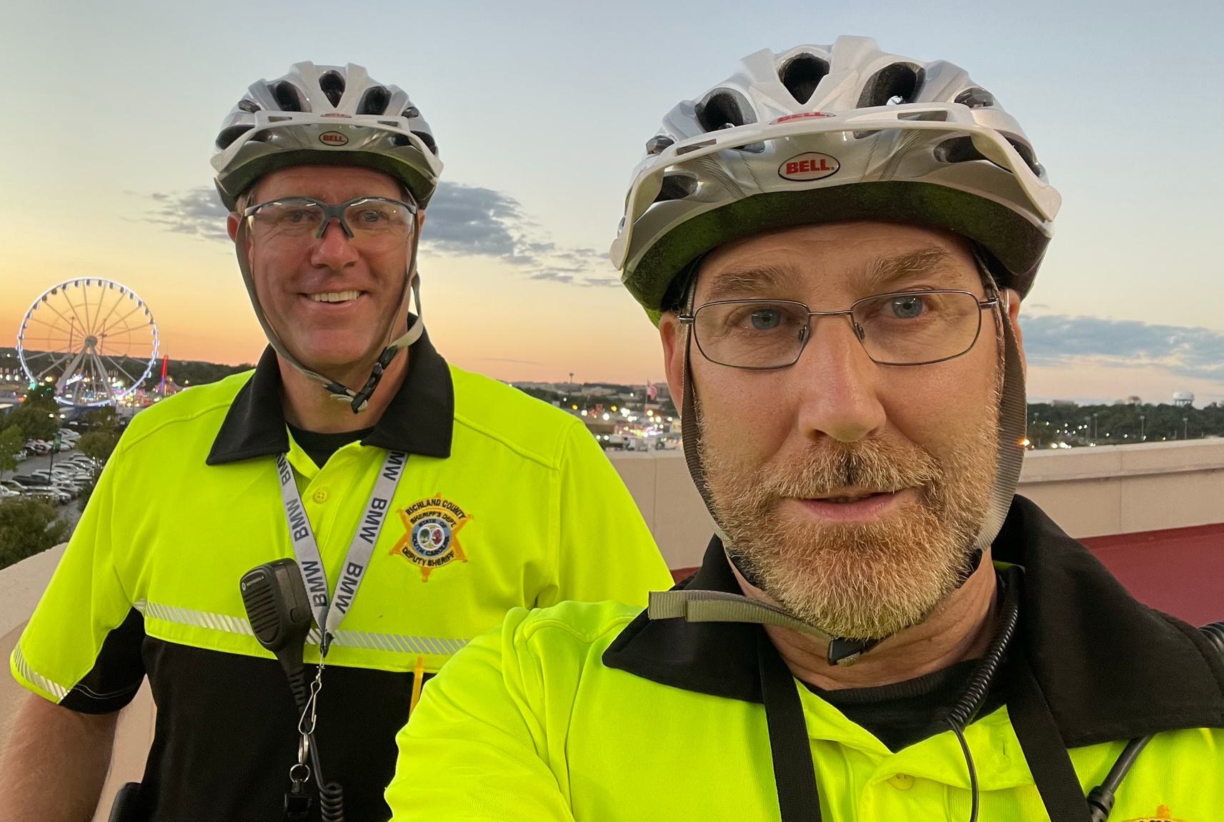 Two bike patrol officers